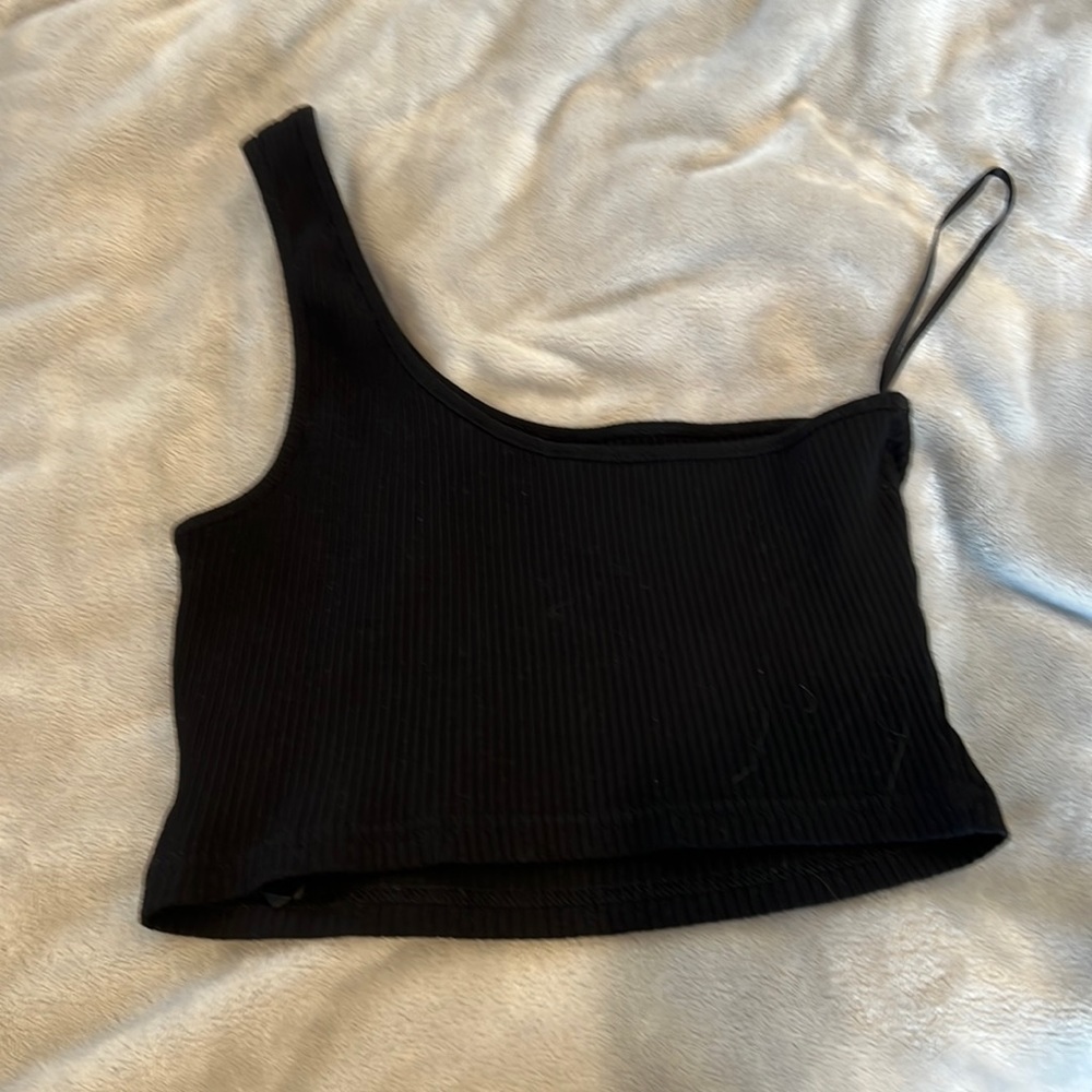one shoulder tank top from shein